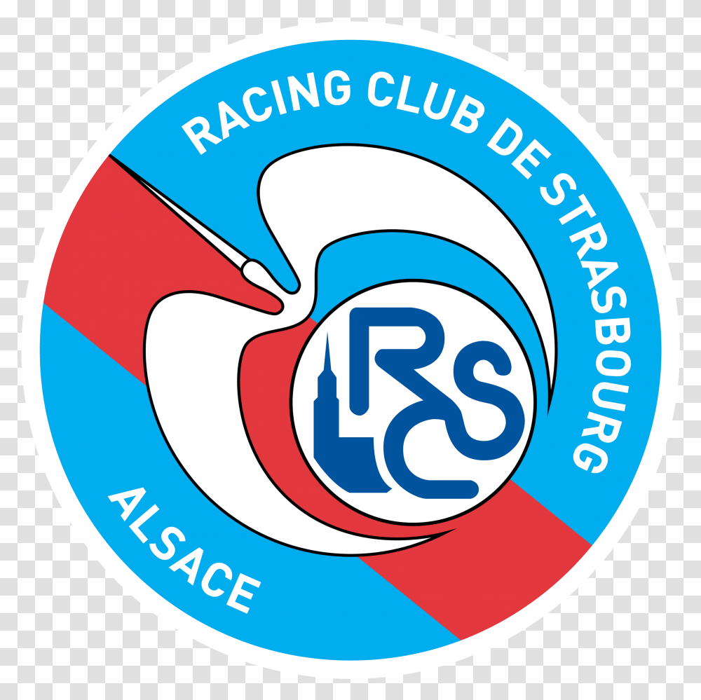Rc Strasbourg Alsace Logo Football Logos Strasbourg, Label, Text, Symbol, Sticker Transparent Png