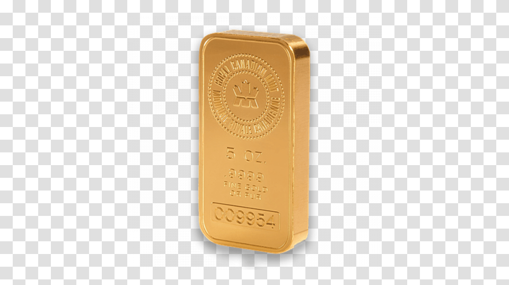 Rcm Gold Bar 5 Ounce Of Gold, Text, Label, Bottle, Ammunition Transparent Png