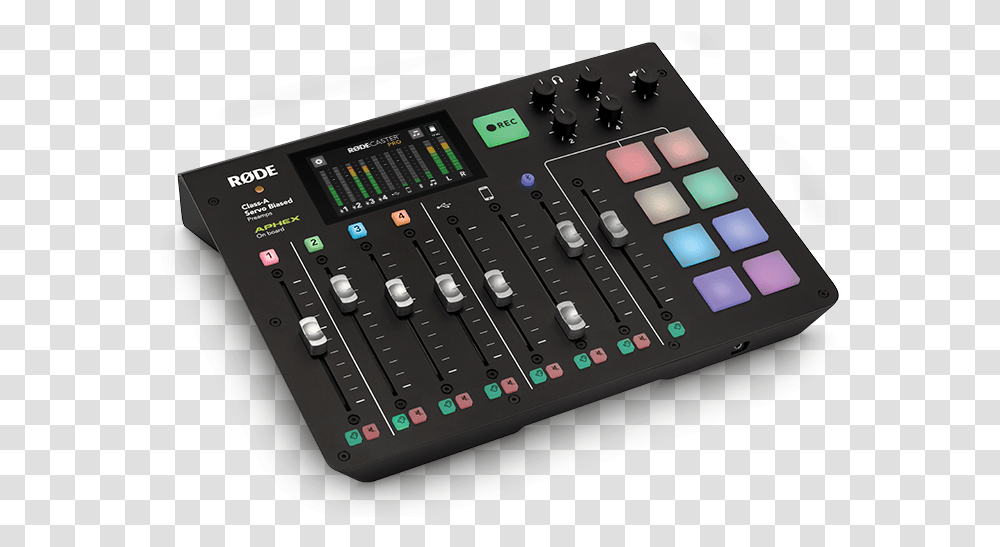 Rdecaster Pro Using Sound Pads Rde Microphones Rodecaster Pro, Computer Keyboard, Computer Hardware, Electronics, Mobile Phone Transparent Png