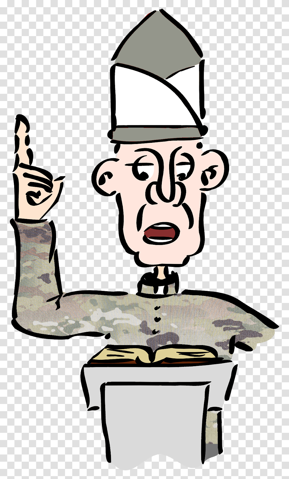 Re Enlist To Be A Reverend Free Clipart Medieval Priest, Chef, Stencil Transparent Png