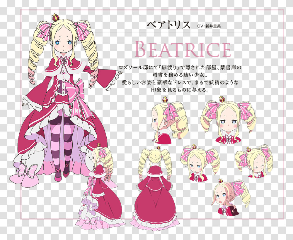 Re Zero Characters Beatrice, Person Transparent Png