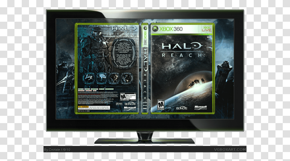 Reach Box Art Cover Halo Reach, Monitor, Screen, Electronics, Display Transparent Png