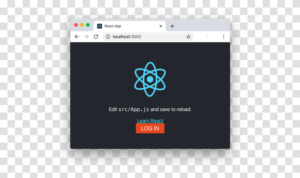 React App With The Auth0 Login Button React, Business Card, Paper, Electronics Transparent Png