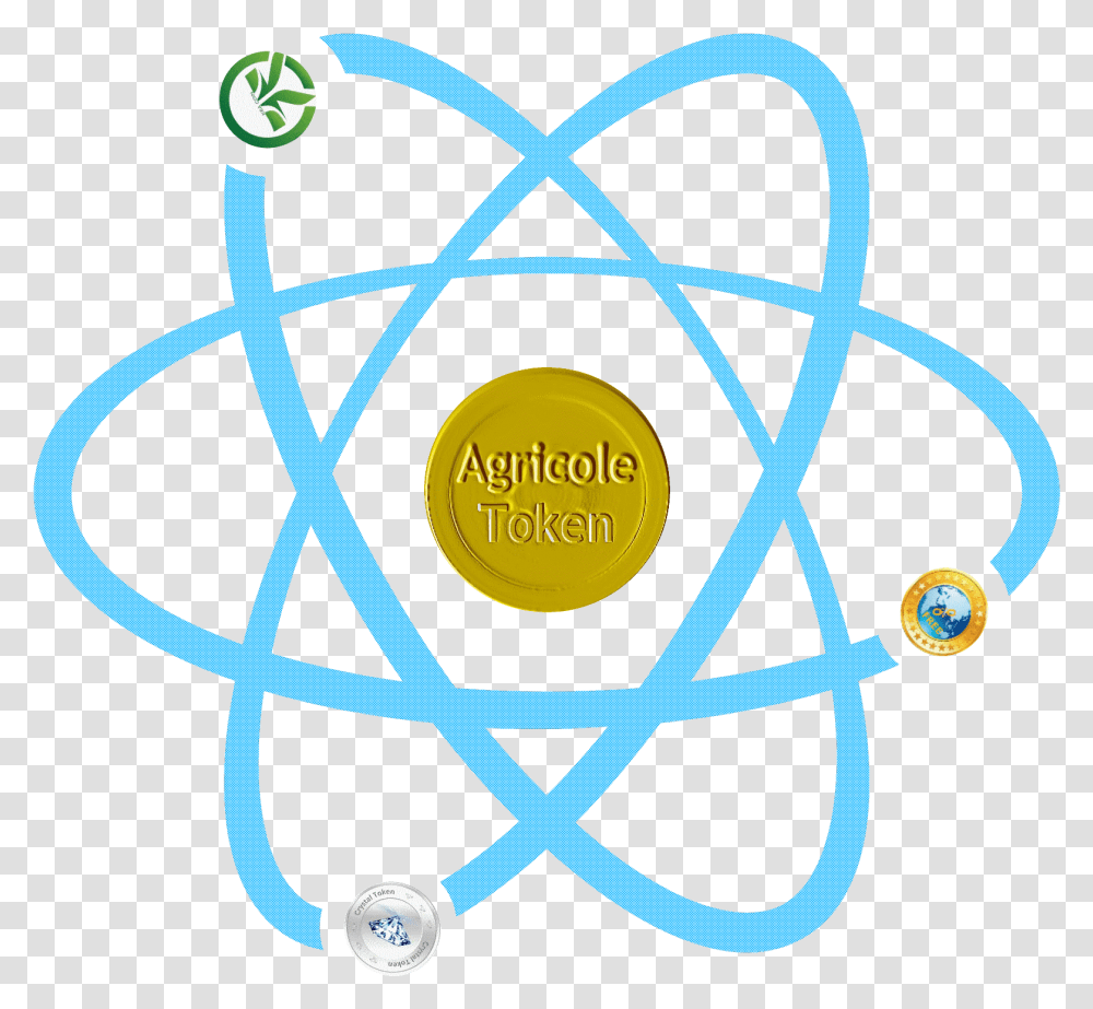 React Js Logo Image Logo Satelit, Symbol, Trademark, Gold, Lawn Mower Transparent Png