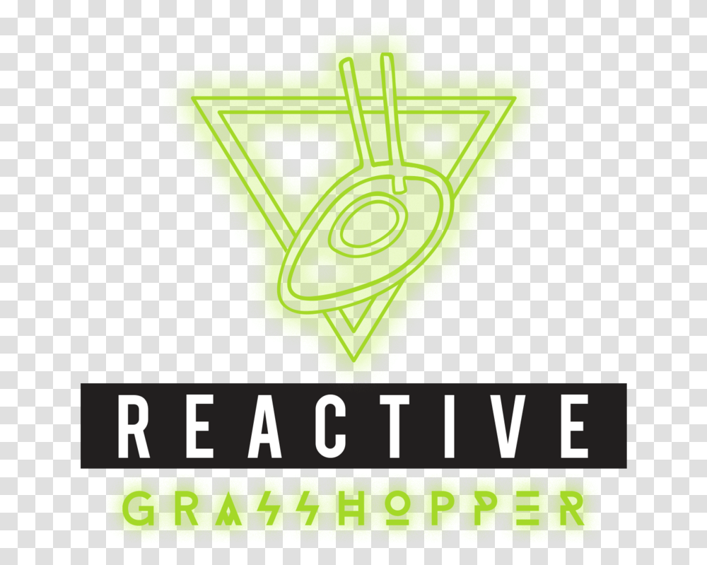 Reactive Grasshopper Logo Glow Graphic Design, Plant, Label Transparent Png