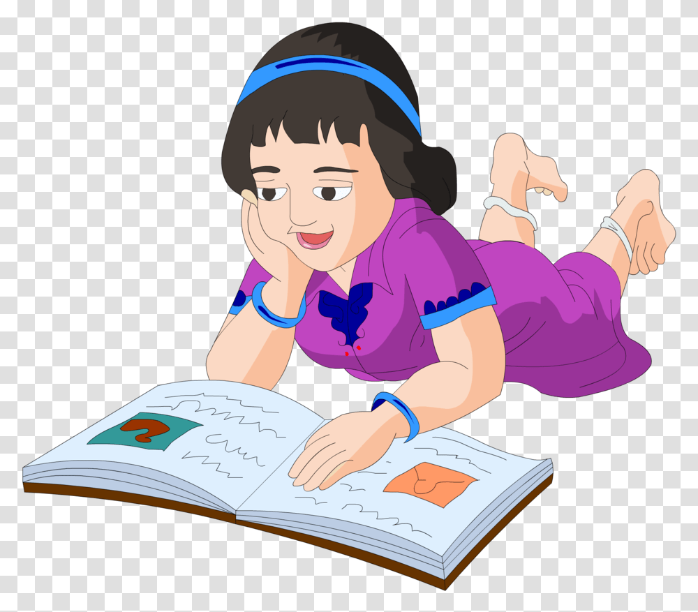 Reading, Female, Person, Human, Girl Transparent Png