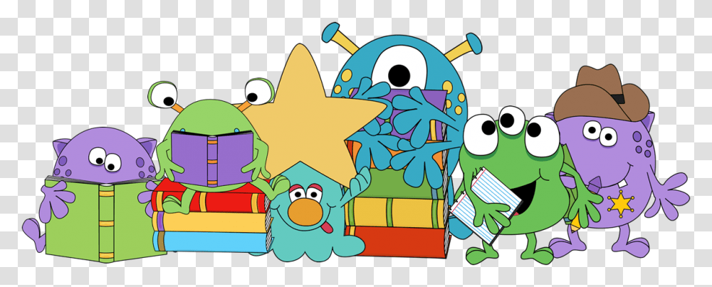 Reading Monsters, Doodle, Drawing Transparent Png