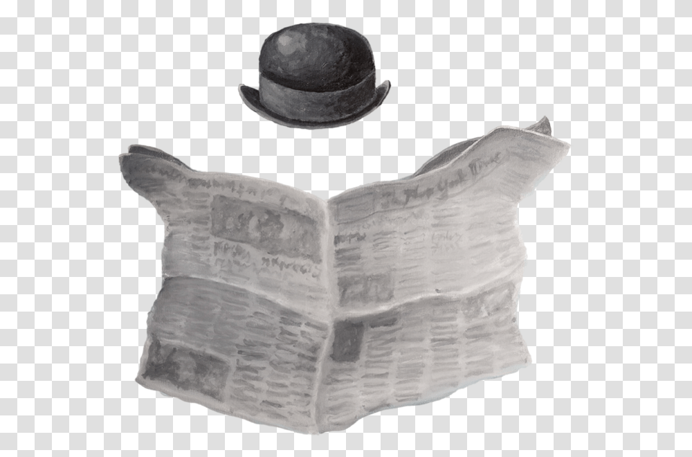 Reading Newspaper For Free Download Newspaper Reading, Clothing, Apparel, Text, Hat Transparent Png