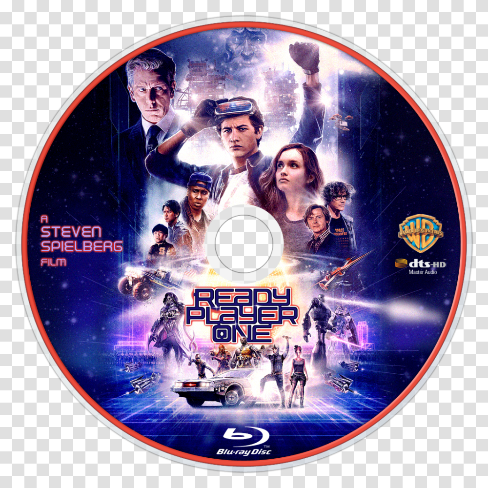 Ready Player One Blu Ray Label, Disk, Person, Human, Dvd Transparent Png