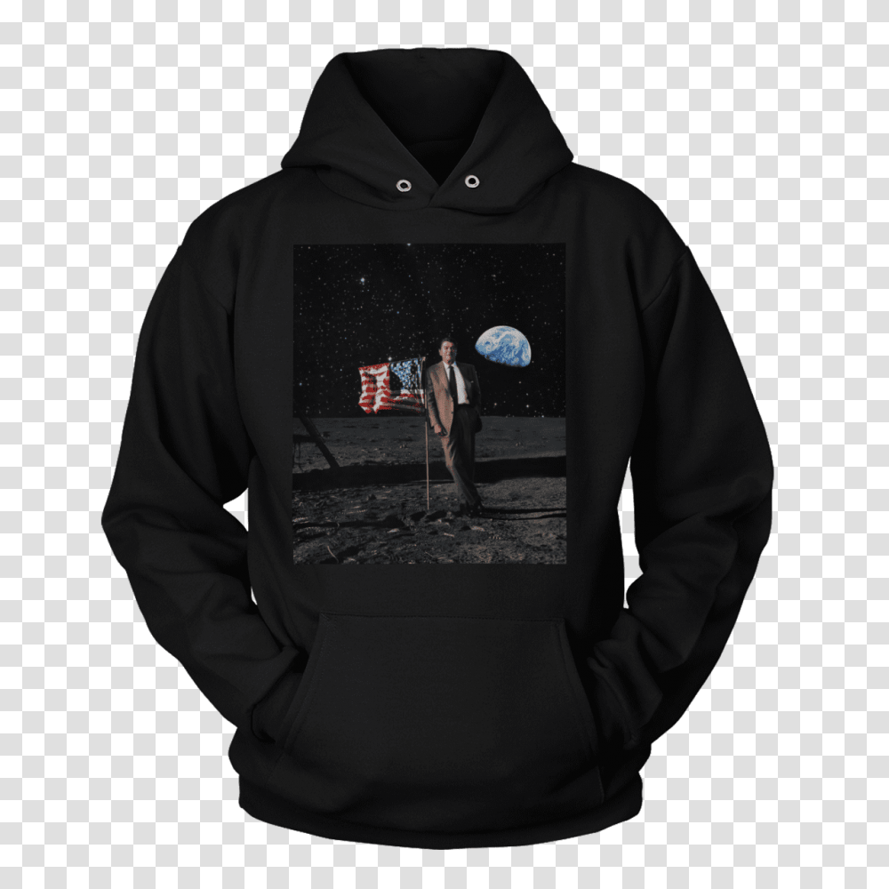 Reagan On The Moon American Af, Apparel, Hoodie, Sweatshirt Transparent Png