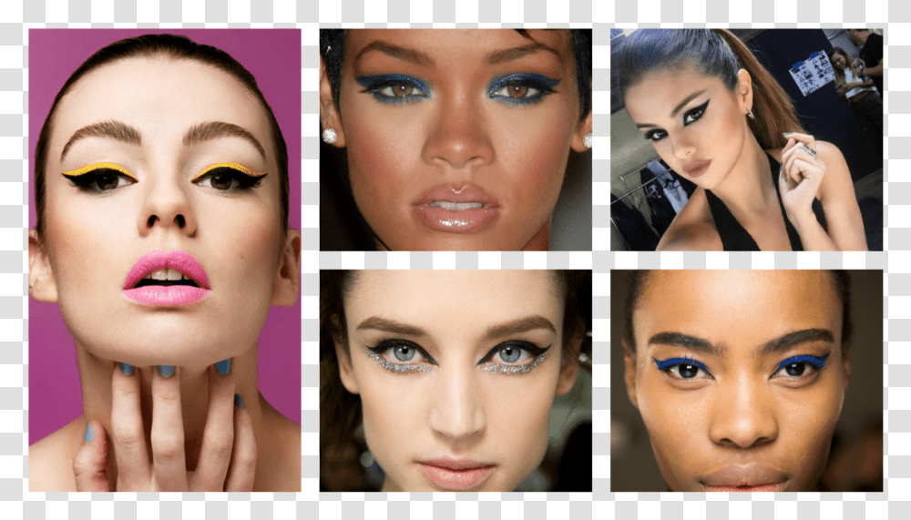Real 80s Makeup Trends, Face, Person, Human, Collage Transparent Png