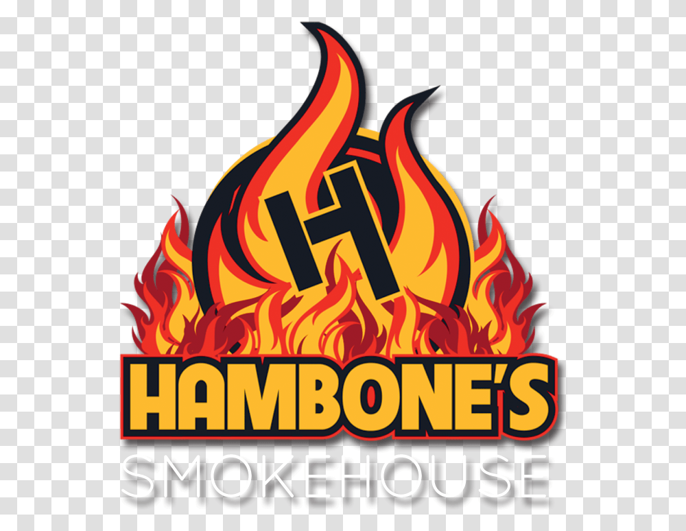 Real California Bbq Hambones Bar And Grill, Fire, Flame, Poster, Advertisement Transparent Png