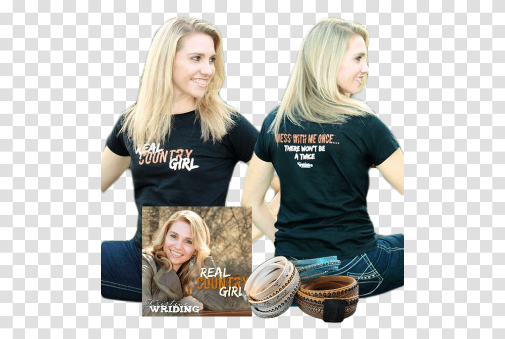 Real Country Girl Mini Bundle Girl, Person, Female, T-Shirt Transparent Png