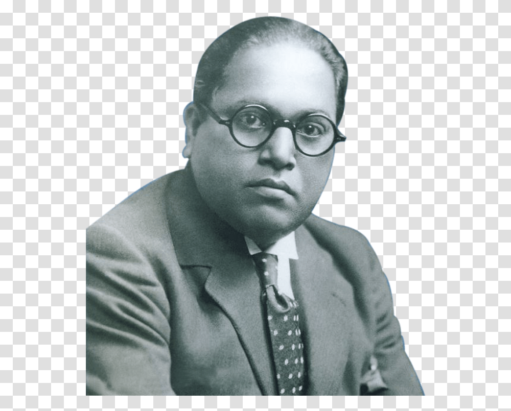 Real Dr Babasaheb Ambedkar Photo Babasaheb Ambedkar, Tie, Accessories, Glasses, Person Transparent Png