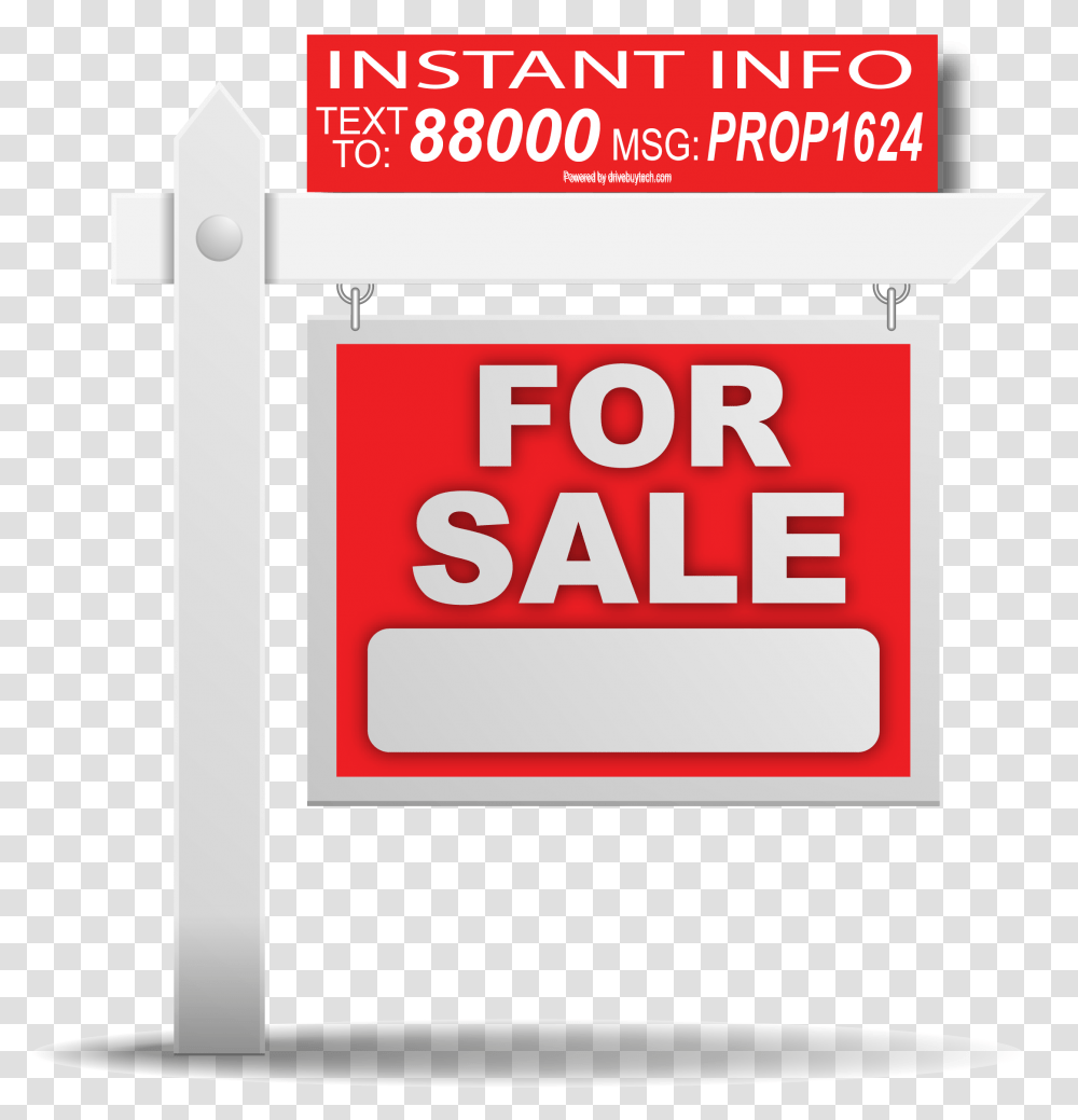 Real Estate For Sale Sign With Text Message Code Rider Sale Sign, First Aid, Advertisement, Label Transparent Png