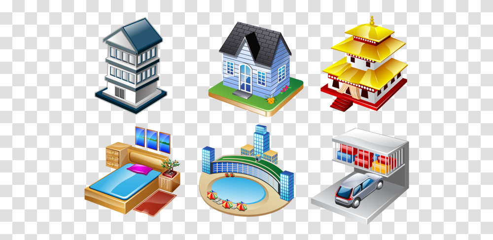 Real Estate Free Icon Pack, Neighborhood, Urban, Building, Toy Transparent Png