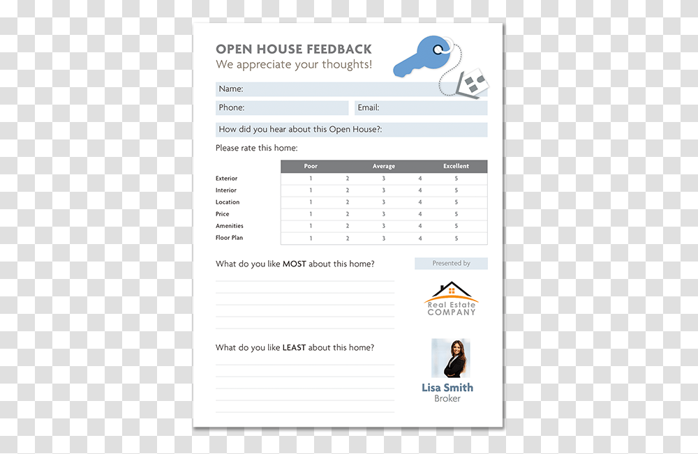 Real Estate Terminology Class Img Responsive Printable Realtor Open House Feedback Form, Page, Person, Human Transparent Png