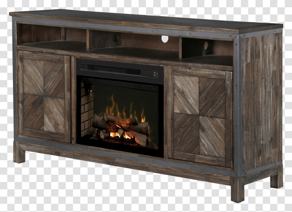 Real Fire Fireplace, Indoors, Hearth, Furniture, Sideboard Transparent Png