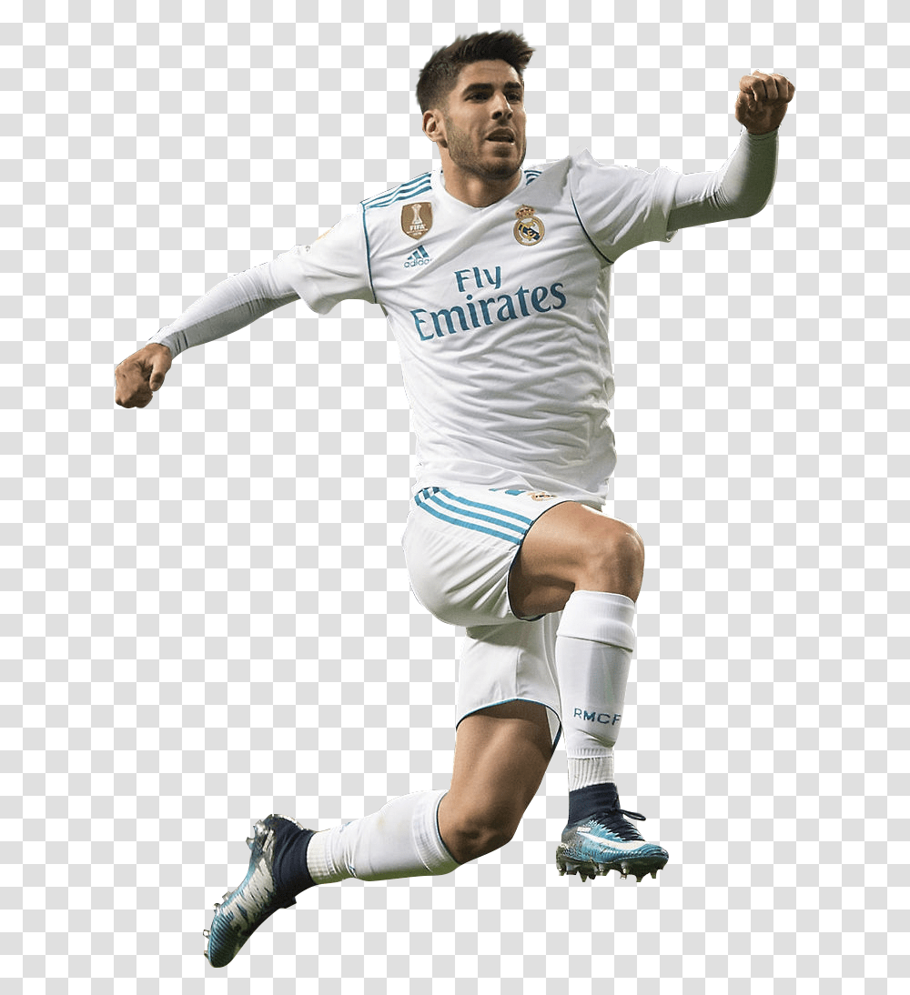 Real Football Marco Asensio Real Madrid, Person, People, Soccer, Team Sport Transparent Png