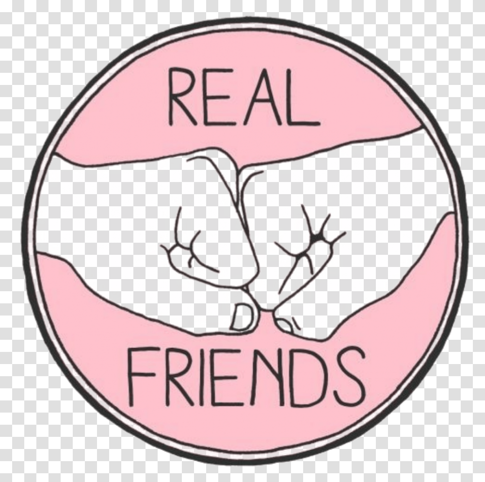 Real Friend Friends Forever Real Friends, Label, Coin, Money, Hand Transparent Png