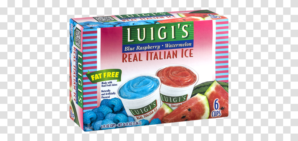 Real Italian Ice Blue Raspberry, Plant, Food, Fruit, Yogurt Transparent Png