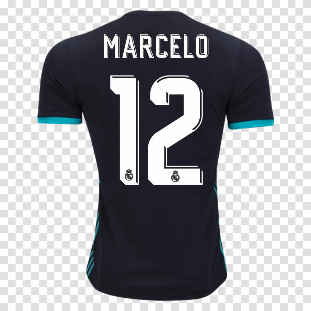 Real Madrid 1718 Away Jersey Marcelo Sports Jersey, Apparel, Shirt, T-Shirt Transparent Png