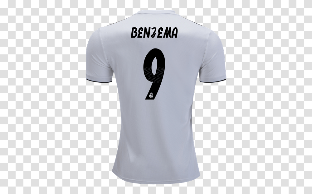 Real Madrid Karim Benzema Real Madrid 18 19 Home Kit, Apparel, Shirt, Jersey Transparent Png