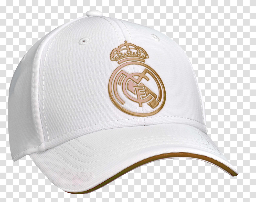 Real Madrid Crest Logo Cap Real Madrid Gold Hat, Clothing, Apparel, Baseball Cap, Swimwear Transparent Png