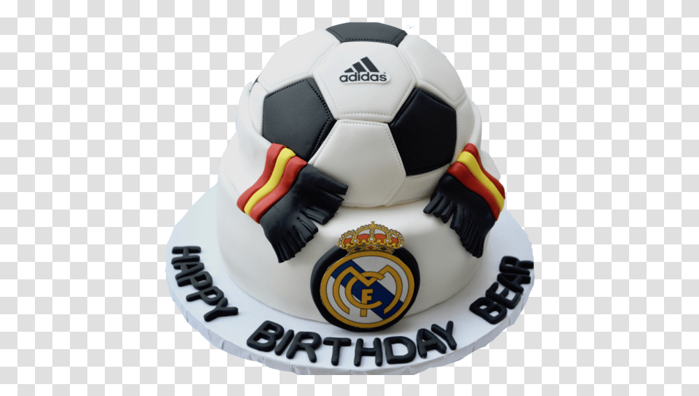Real Madrid Fc Soccer Red Velvet Cake With An Adidas Real Madrid Isco Cake, Soccer Ball, Football, Team Sport, Sports Transparent Png