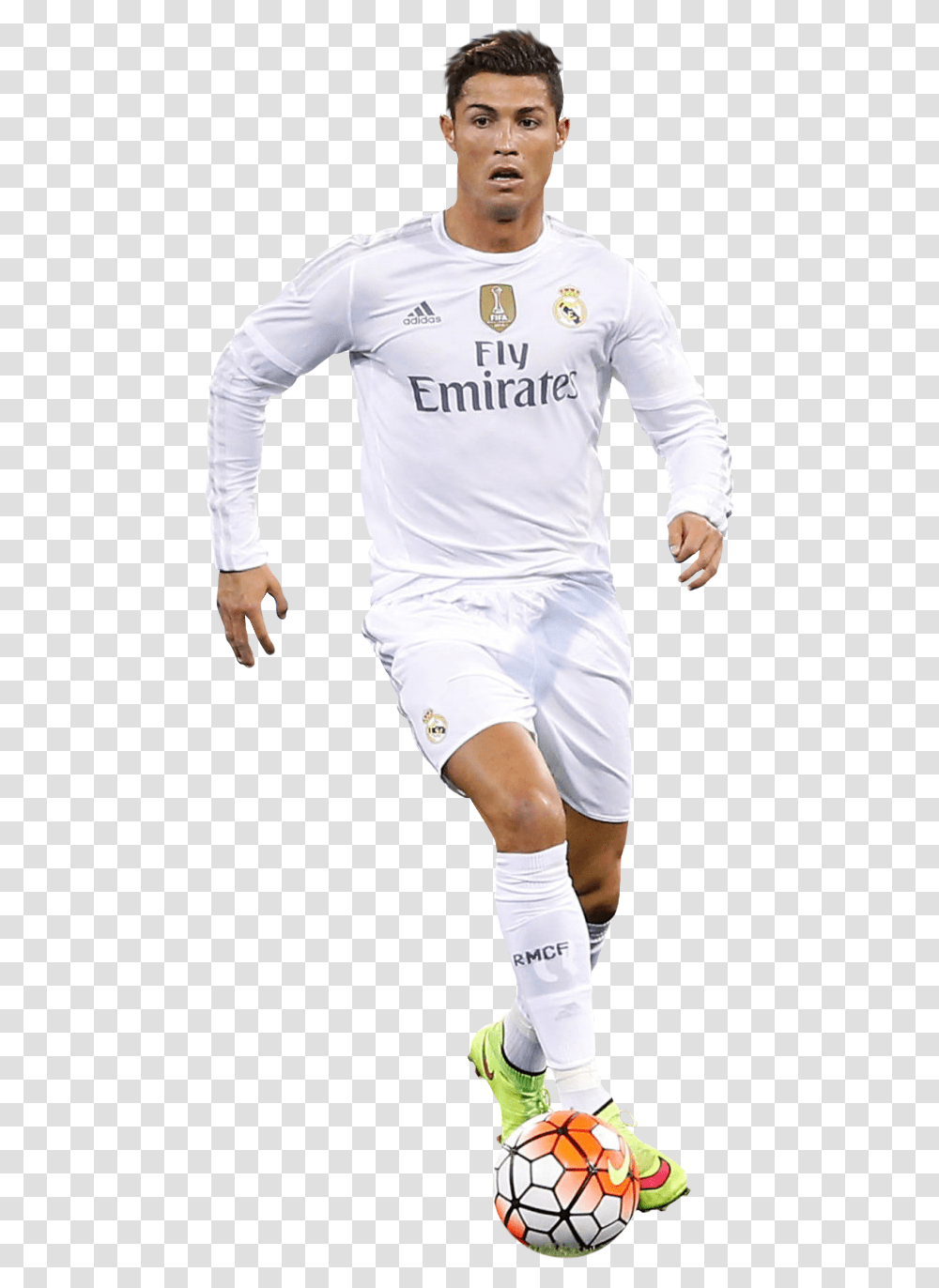 Real Madrid Kick Up A Soccer Ball, Sleeve, Person, Football Transparent Png