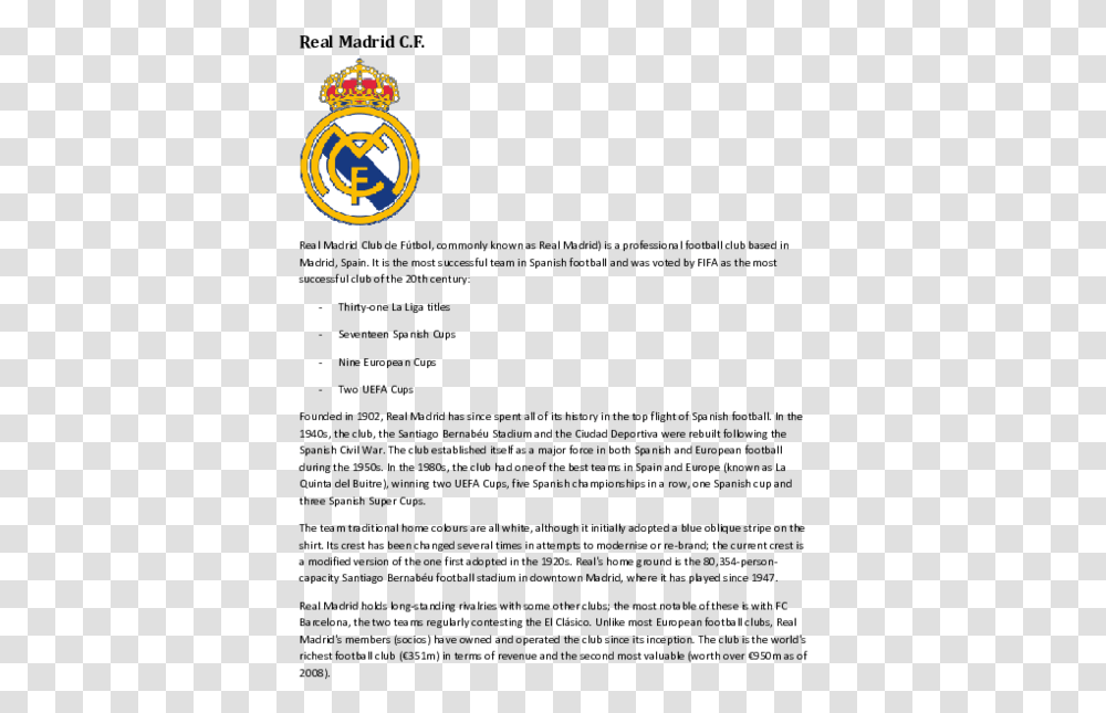 Real Madrid, Logo, Trademark, Emblem Transparent Png