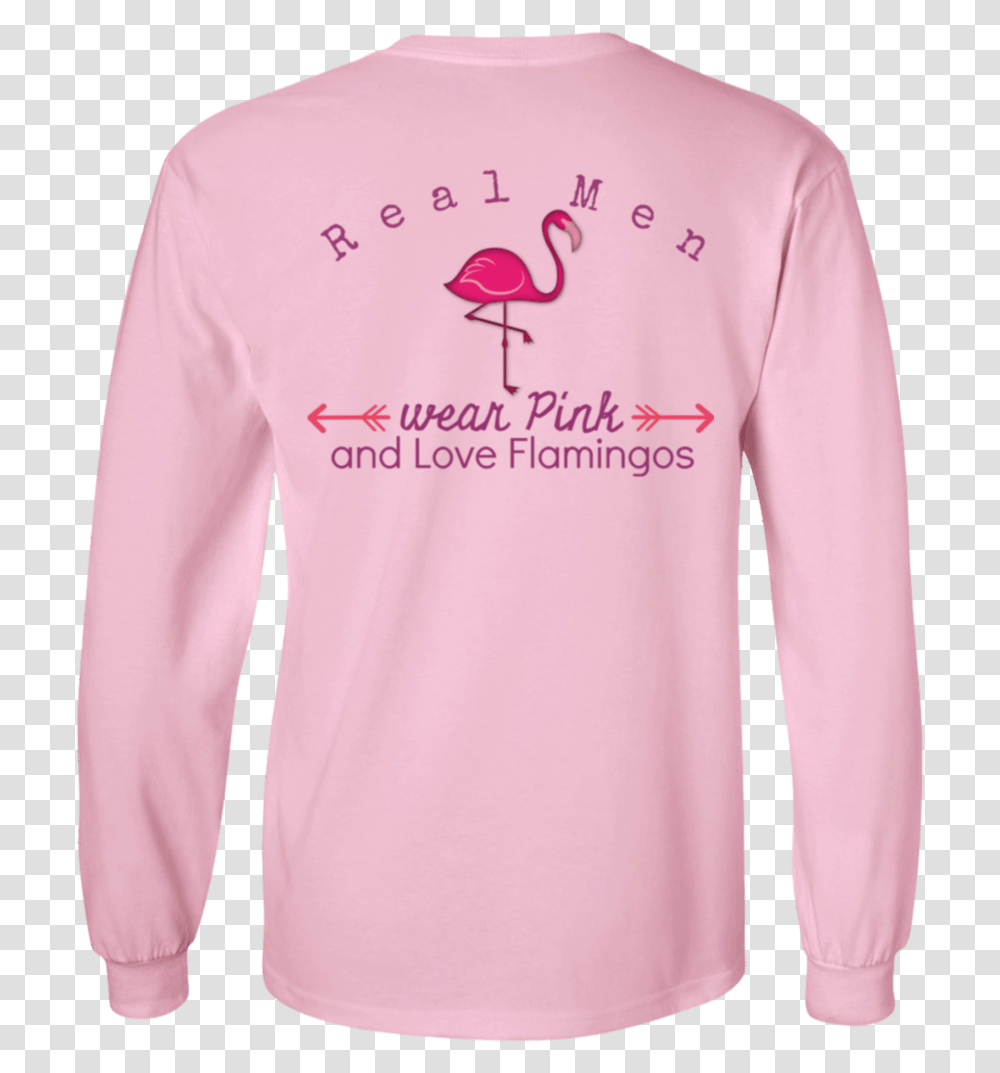 Real Men Wear Pink And Love Flamingos, Sleeve, Apparel, Long Sleeve Transparent Png