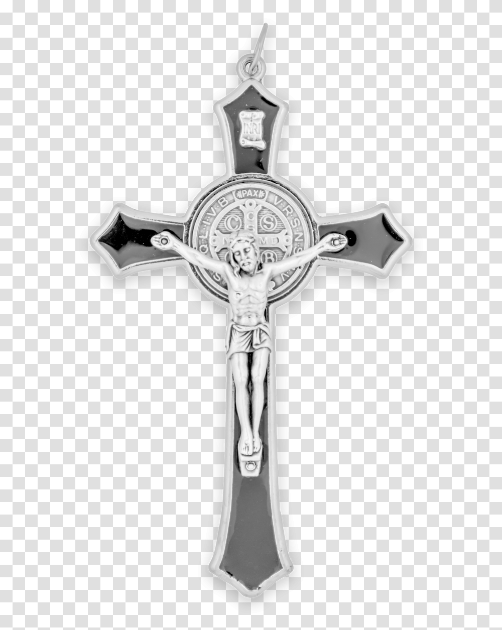 Real Saint Benedict Cross, Crucifix, Person, Human Transparent Png