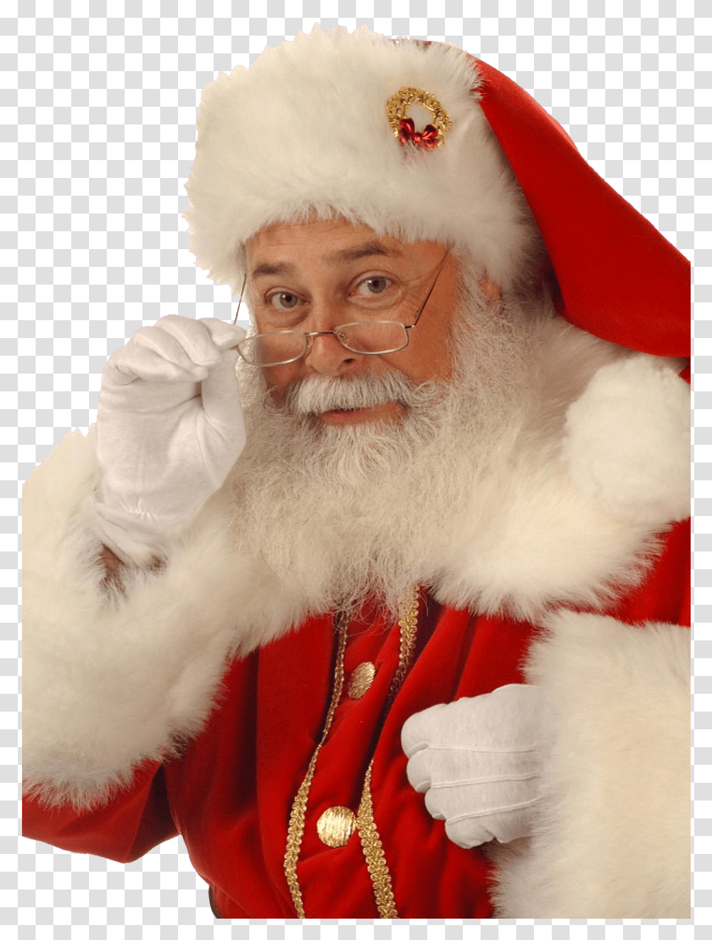 Real Santa Claus Nick Saban Merry Christmas, Face, Person, Beard, Finger Transparent Png