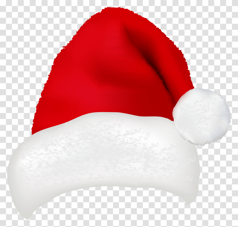 Real Santa Hat With Black Background Download Santa Cap, Cushion, Apparel, Petal Transparent Png