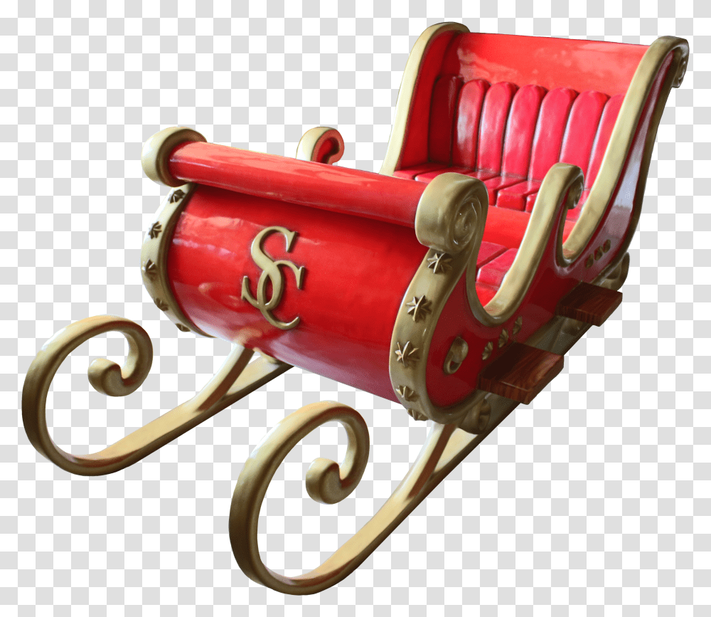 Real Santa Sleigh Download Rocking Chair Transparent Png