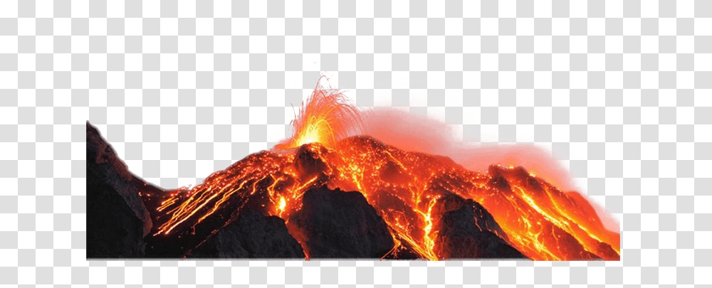 Real Volcano Hd Quality Volcano, Mountain, Outdoors, Nature, Bonfire Transparent Png