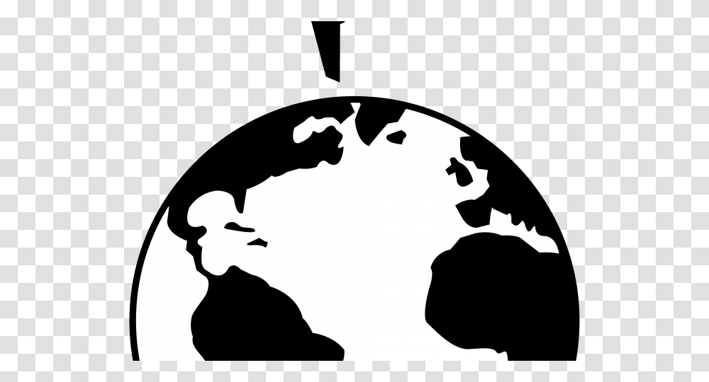 Real World Clipart Earth Background Black And White Earth, Stencil, Person, Human, Silhouette Transparent Png