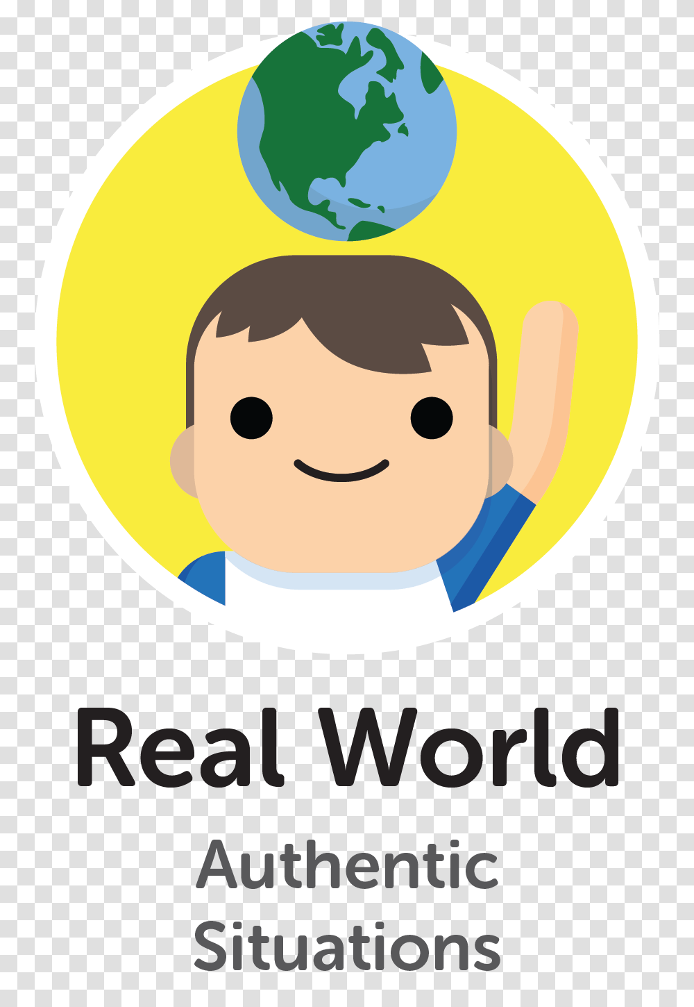 Real World Clipart Happy World, Label, Logo Transparent Png