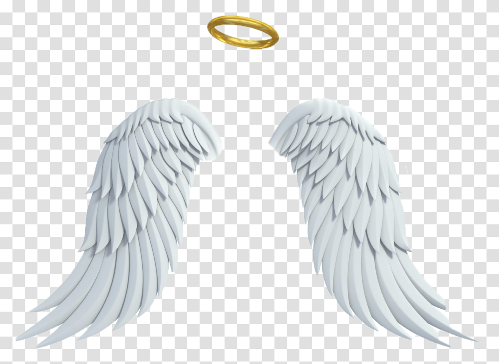 Realistic Angel Wings And Halo, Bird, Animal, Archangel Transparent Png