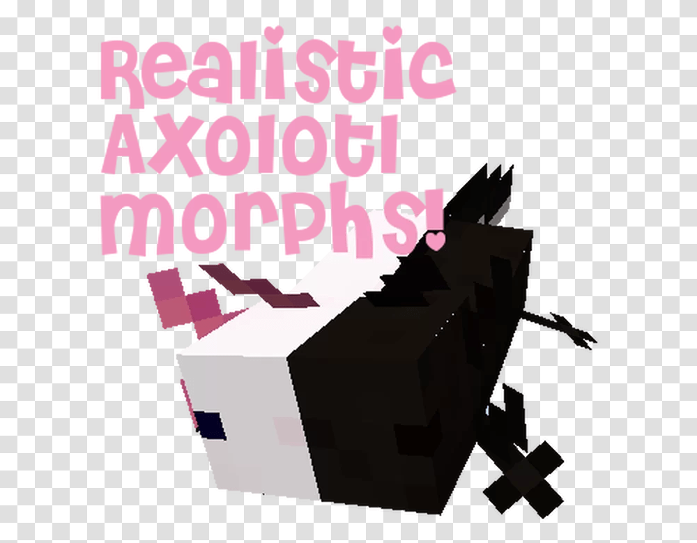 Realistic Axolotl Morphs Minecraft Texture Pack Language, Paper, Poster, Advertisement, Female Transparent Png