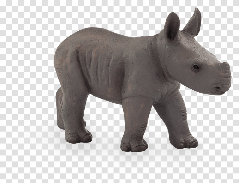 Realistic Baby Rhinoceros Figurine Toy By Animal Planet Mojo Toys Baby Rhino, Wildlife, Mammal Transparent Png