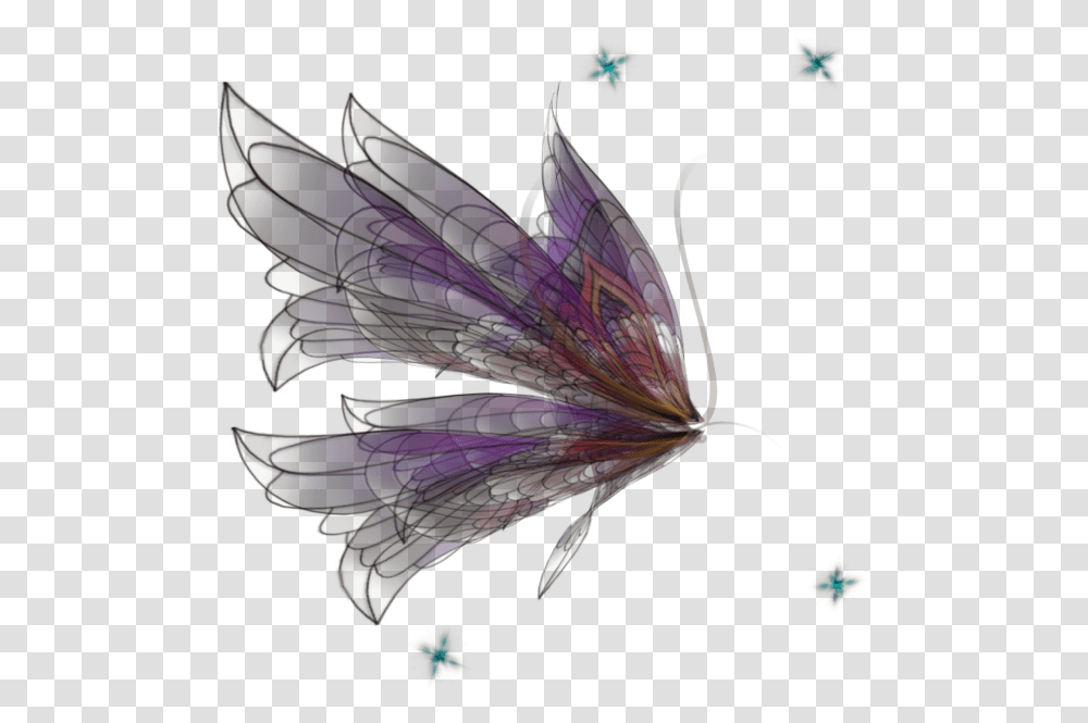 Realistic Fairy Wings, Purple, Bird, Animal Transparent Png