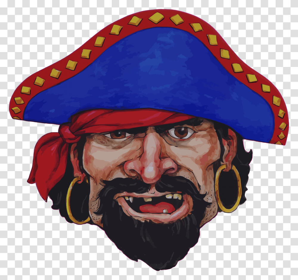 Realistic Pirate Illustration Clip Arts Pirate Argh, Person, Human, Helmet Transparent Png