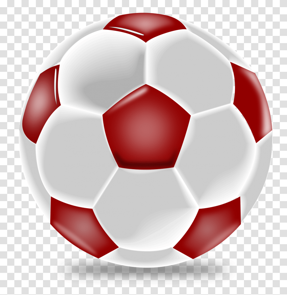 Realistic Soccer Medium Image Red Soccer Ball, Football, Team Sport, Sports Transparent Png
