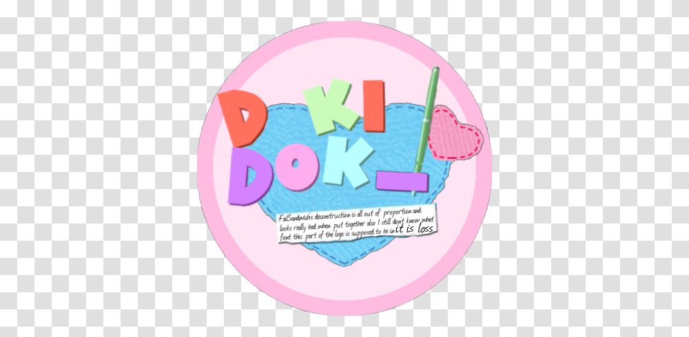 Really Creative And Original Joke Doki Doki Logo, Text, Symbol, Purple, Cream Transparent Png
