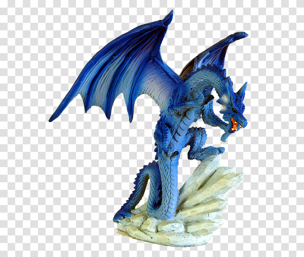 Realm Of The Dragons Large Ice Dragon Dragon, Dinosaur, Reptile, Animal, Statue Transparent Png
