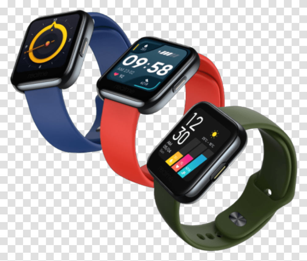 Realme Watch With Launched Realme Watch, Wristwatch, Mobile Phone, Electronics, Cell Phone Transparent Png