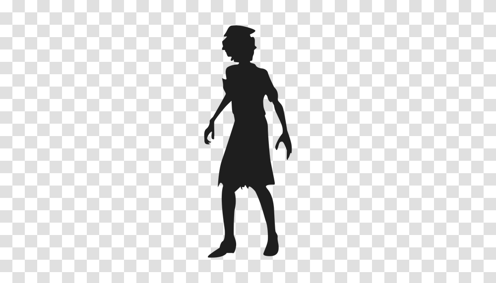 Reanimated Zombie Silhouette, Person, Human, Outdoors, Standing Transparent Png