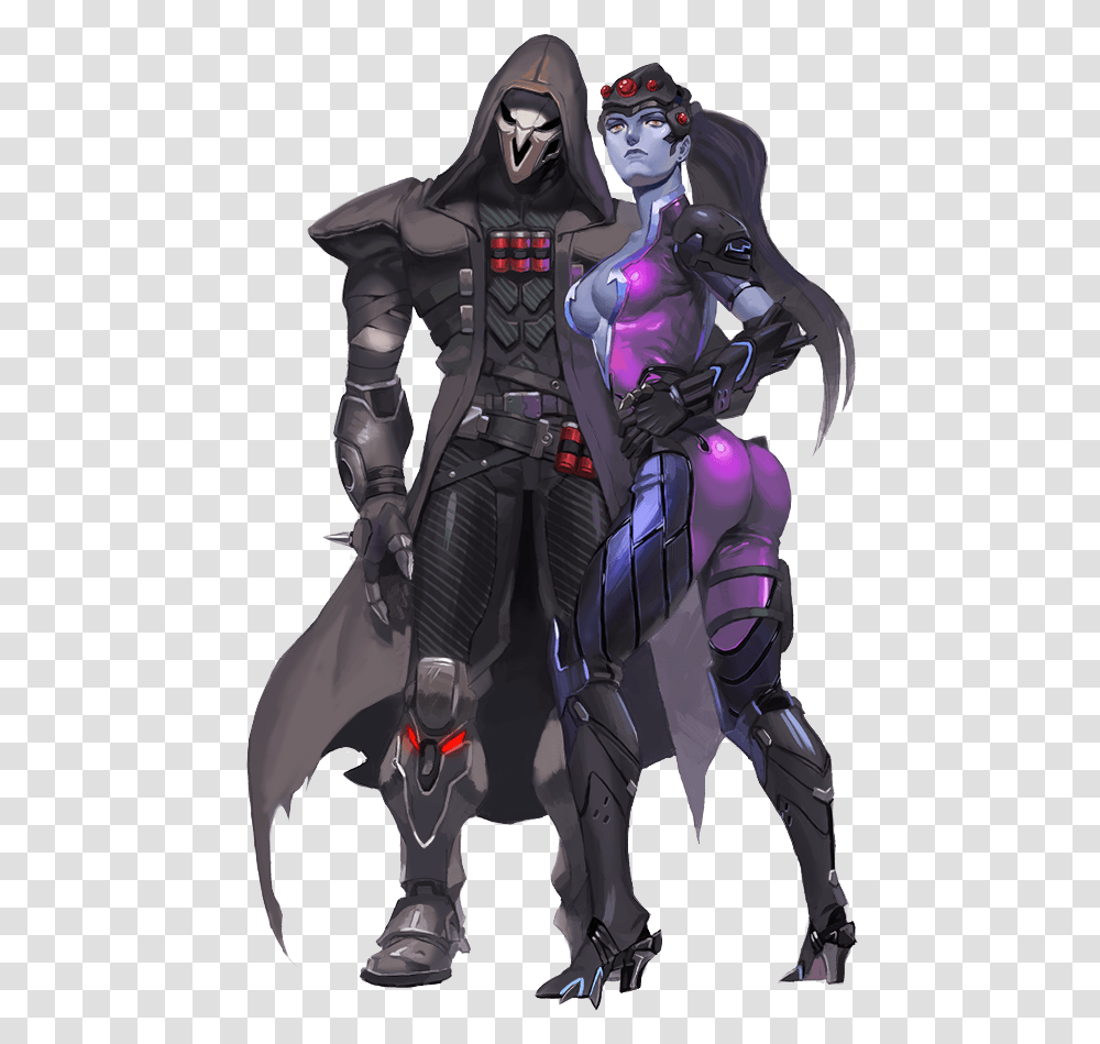 Reaper And Widowmaker Overwatch, Person, People, Pillow, Cushion Transparent Png